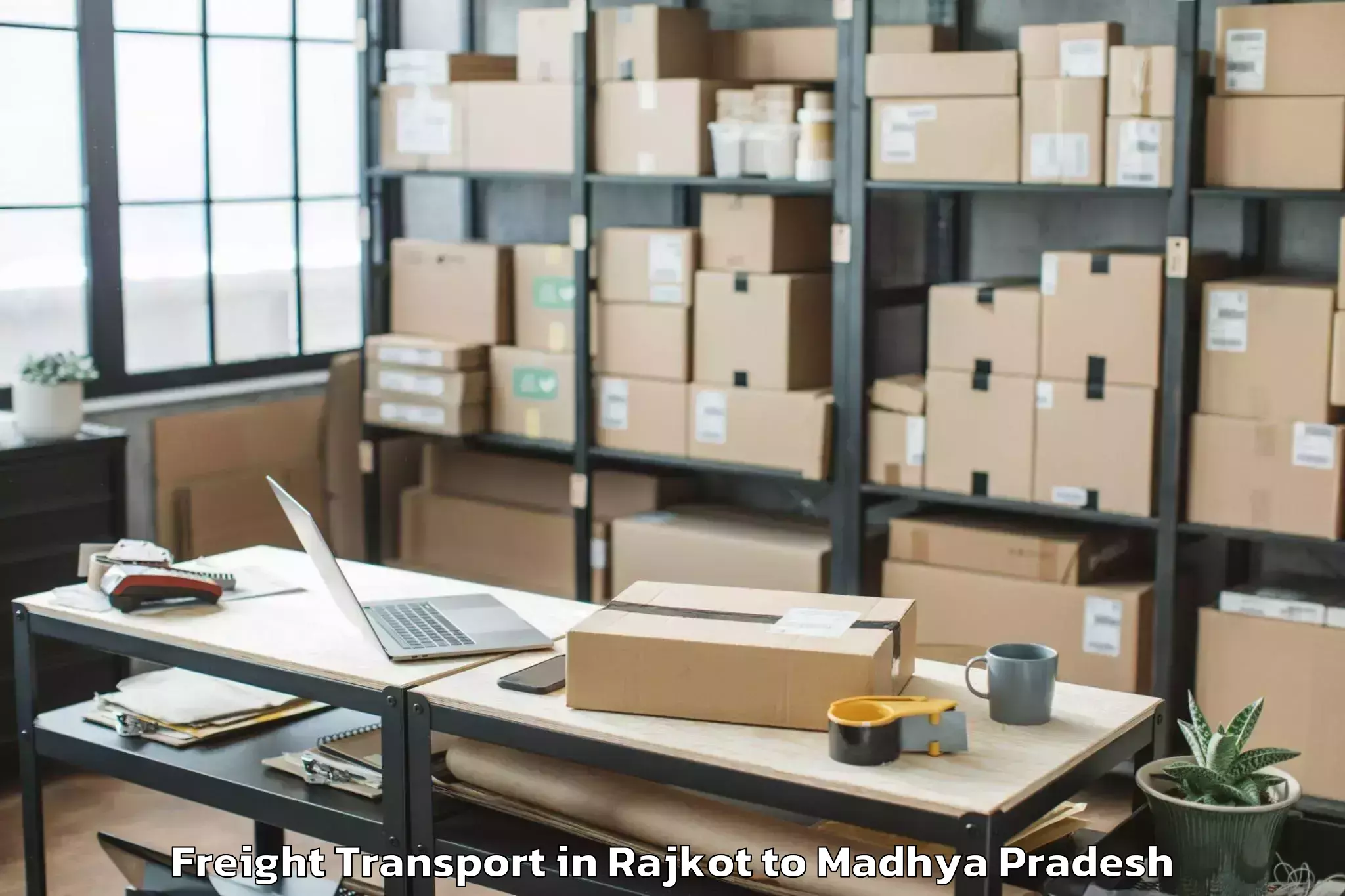 Quality Rajkot to Prithvipur Freight Transport